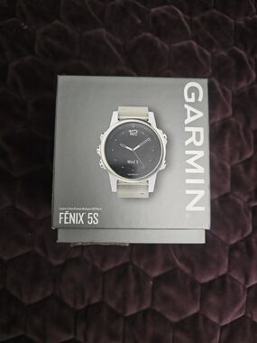 garmin Fenix 5S Silver Case with Light Gray Band - Sport GPS Smartwatch
